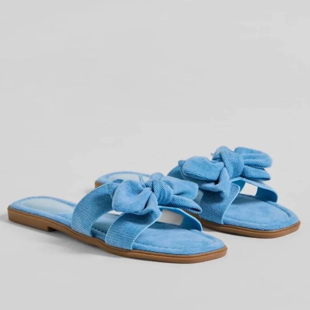 Top Moda Zain Sandal in Blue Denim Size 6